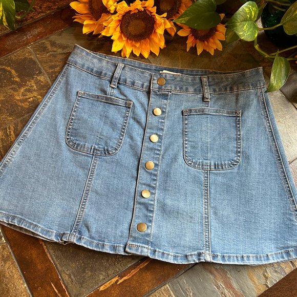 Altar'd State Dresses & Skirts - Altar’d State Back-To-School Denim Mini Skirt -NEW